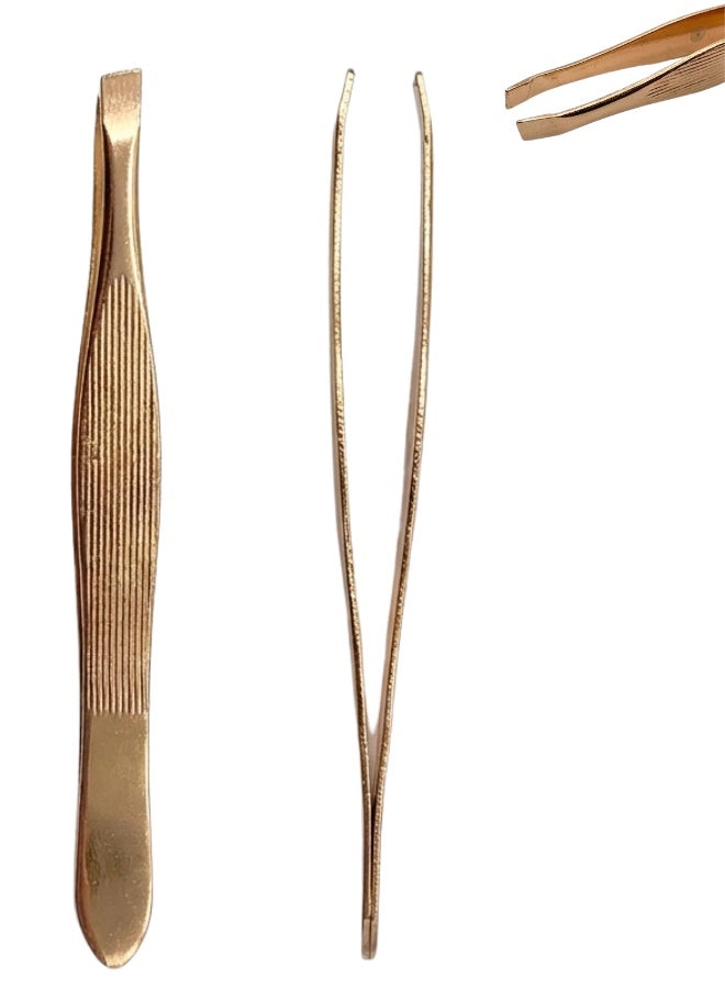 ملقط بجودة صالونات التجميل – أداة لتصفيف الحواجب برأس مستقيم للشعر الناعم والكثيف - Image 1